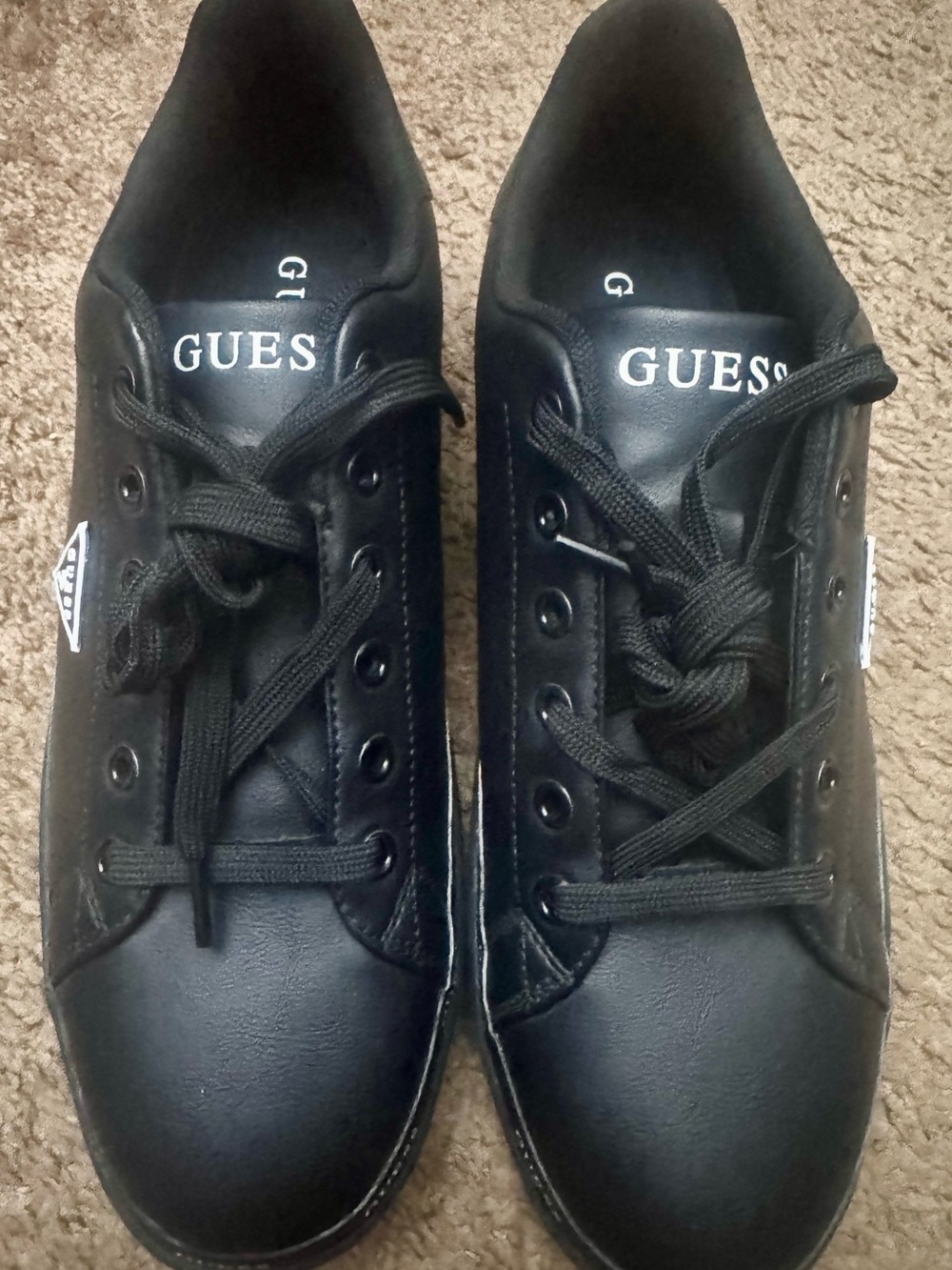 GUESS Black Men's Low-Top Lace-Up Sneakers
